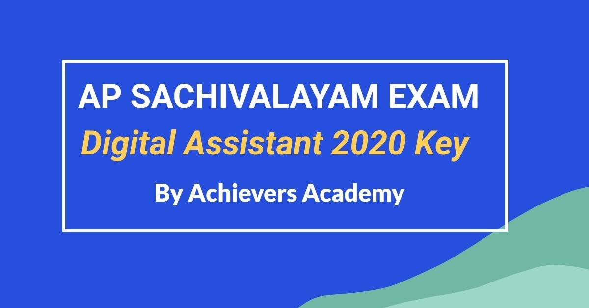 Digital Assistant Question paper with key